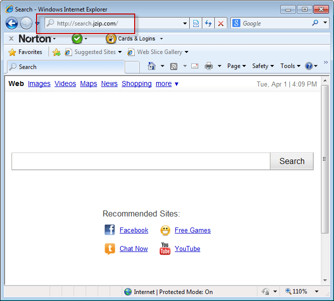 Search.Jzip.com-homepage-screenshot