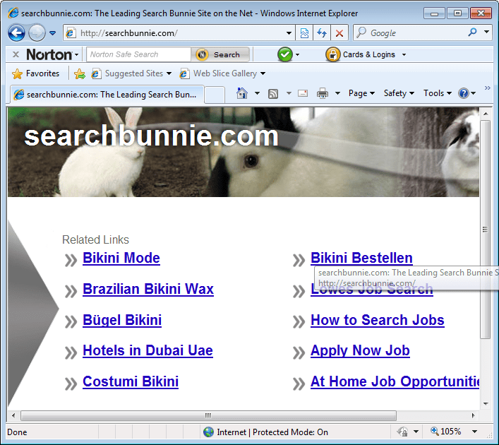 Searchbunnie-search-screenshot