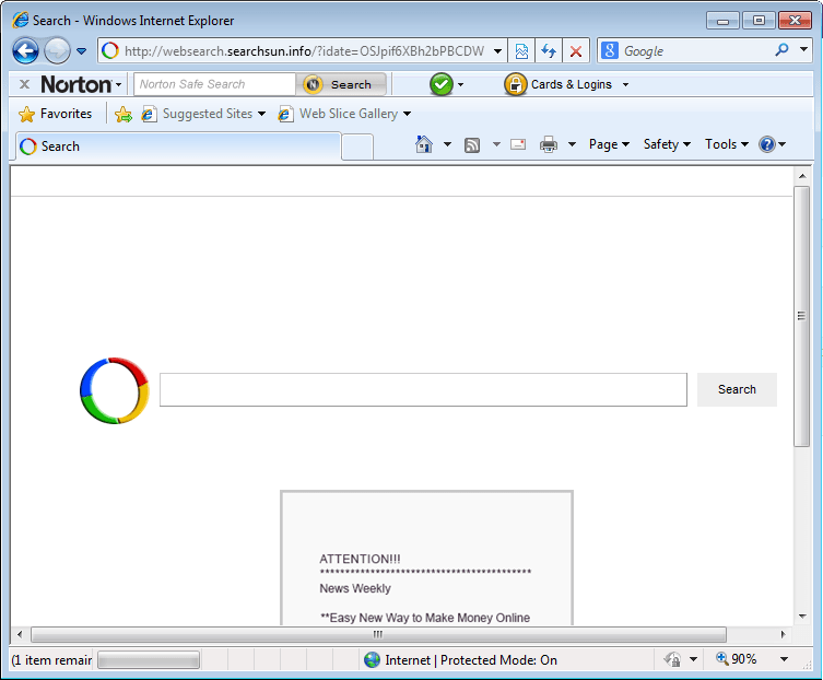 Websearch.SearchSun.info-homepage-screenshot