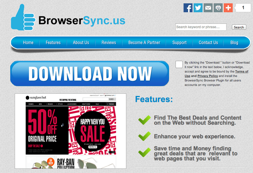 Remove “Ads by BrowserSync” screenshot