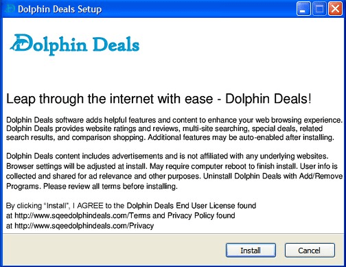 Dolphin Deals Ads Sqeedolphindeals.com Removal Guideline