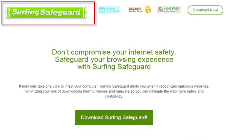 Ads by Surfing Safeguard screenshot