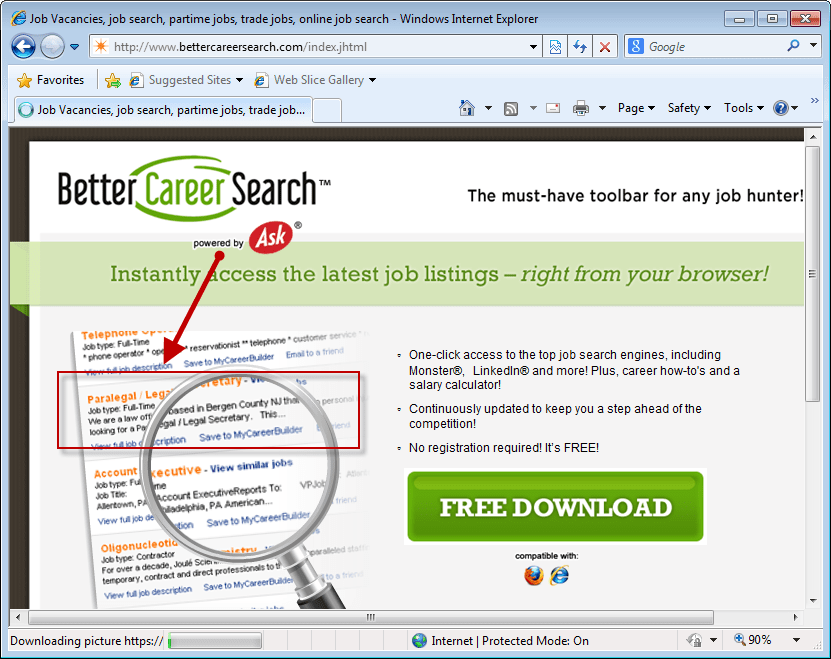 BetterCareerSearch Toolbar
