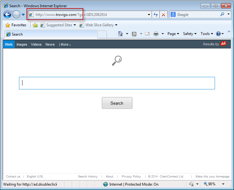 Trovigo.com Removal homepage picture
