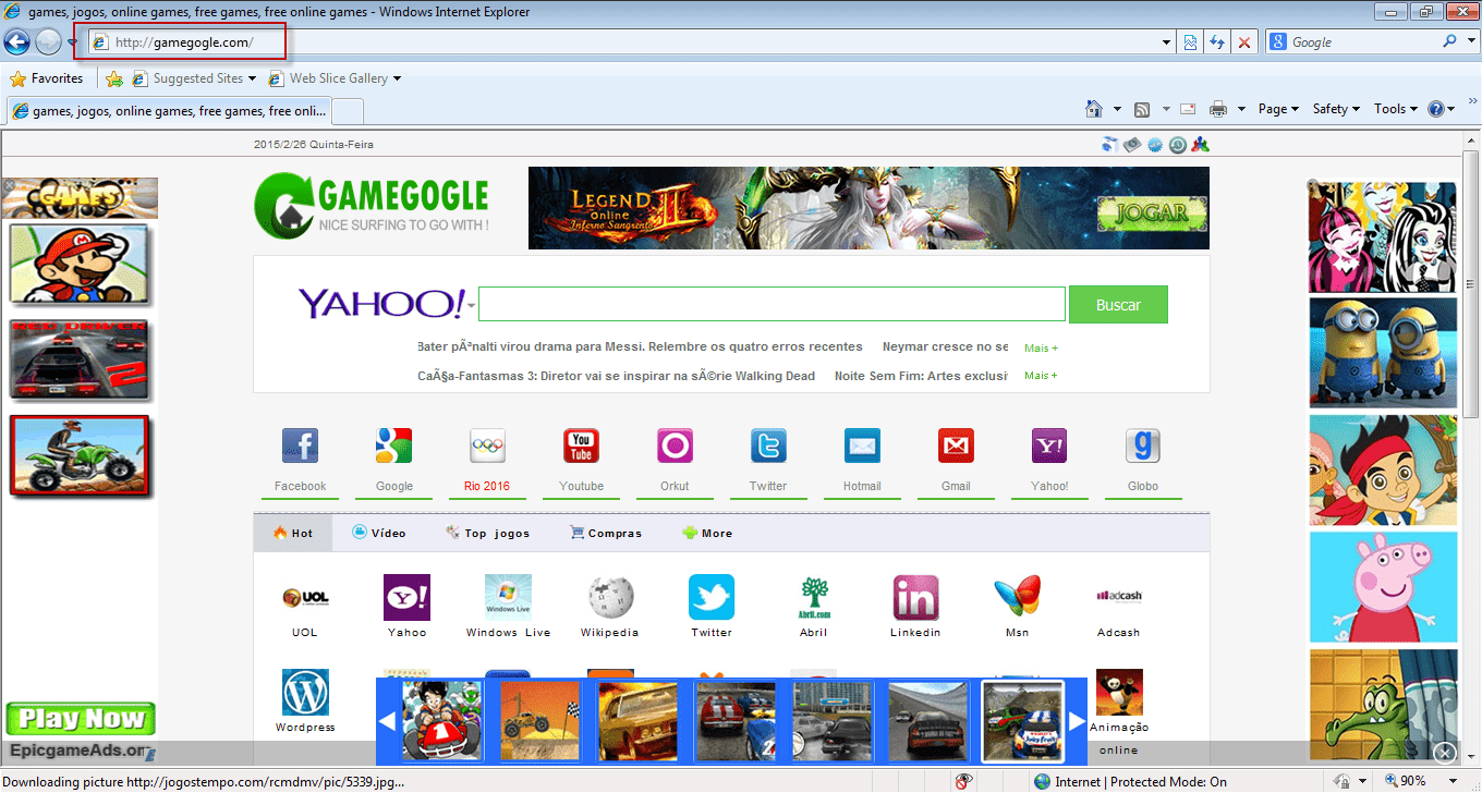 Gamegogle.com homepage screenshot