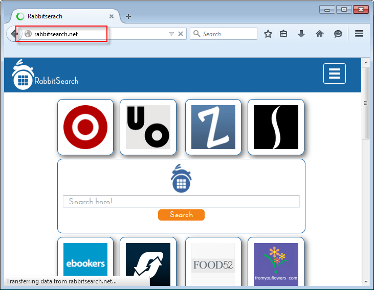 RabbitSearch.net Search Bar Screenshot