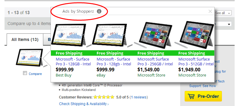 Remove ShopperZ Popup Ads Screenshot