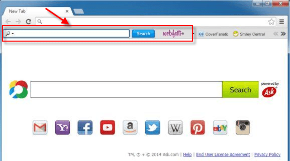 Remove Webfetti Toolbar Screenshot