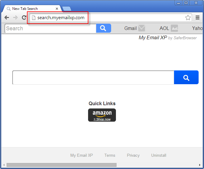 Search.myemailxp.com Search Bar SaferBrowser