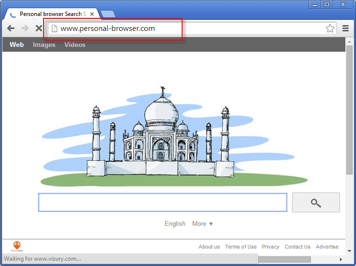 personal-browser.com Search Bar Screenshot