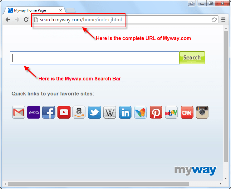 Search.myway.com Search bar Screenshot