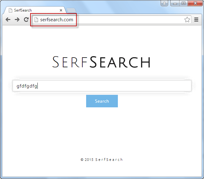 Serfsearch.com Search Bar Screenshot