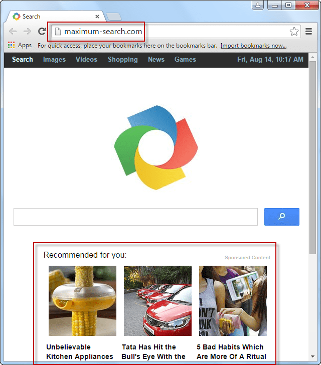 Maximum-search.com Search Page Screenshot