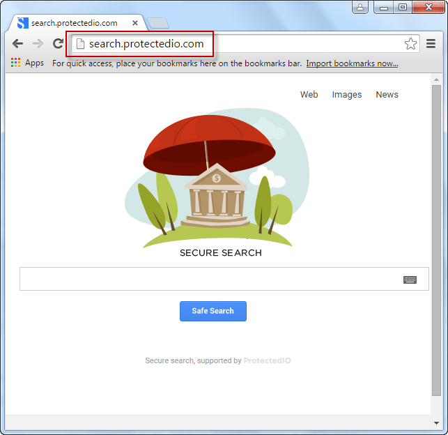 Search.protectedio.com Search Bar Screenshot