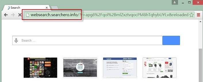 Websearch.searchero.info Search Bar Screenshot