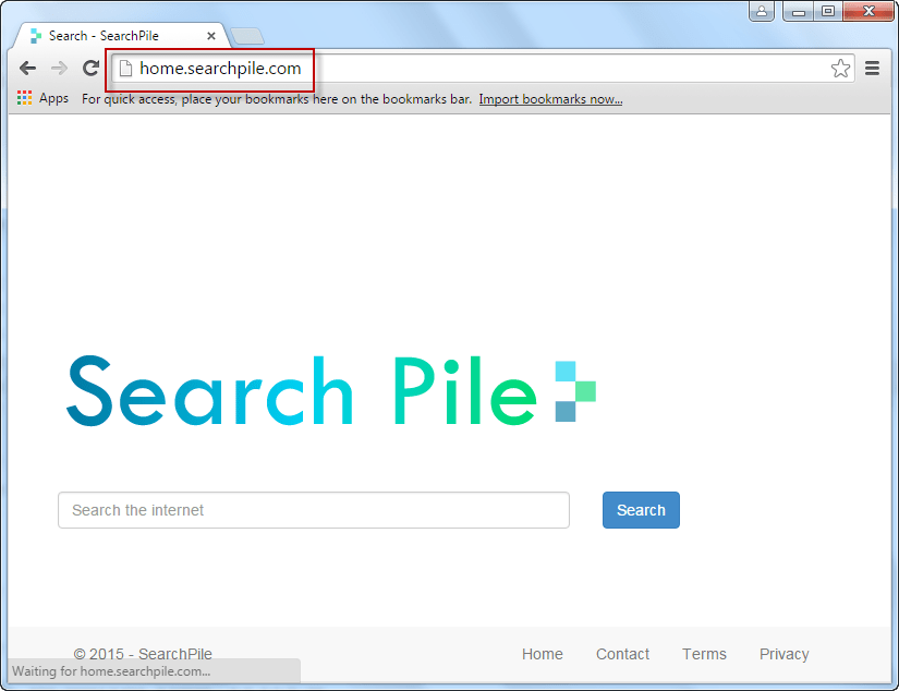 home.searchpile.com Search Bar Screenshot