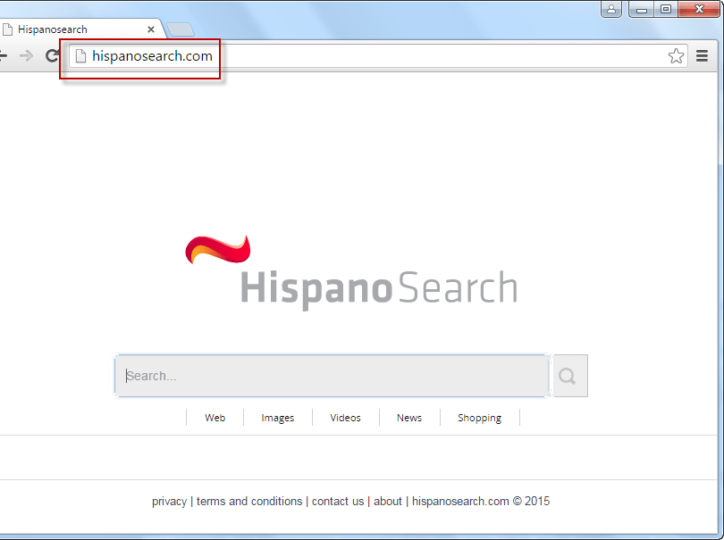 Hispanosearch.com Search Bar Screenshot