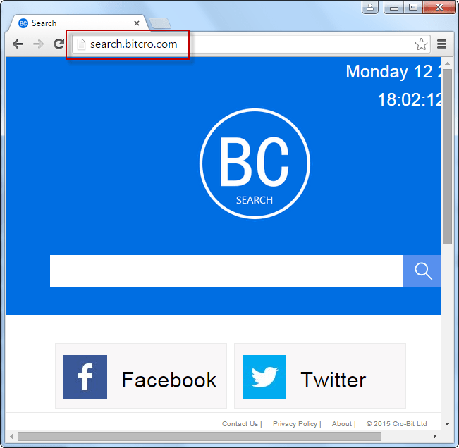 Search.bitcro.com SearchPage Screenshot