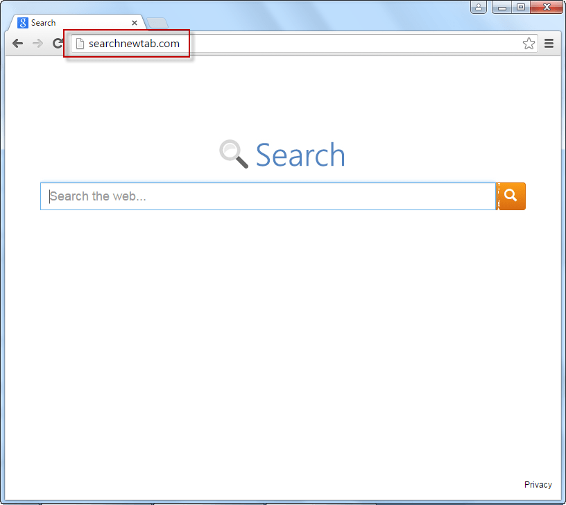 Searchnewtab.com Search Bar Screenshot