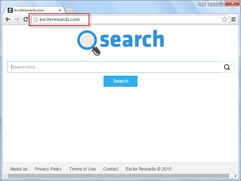 Exciterewards.com Search Bar Screenshot