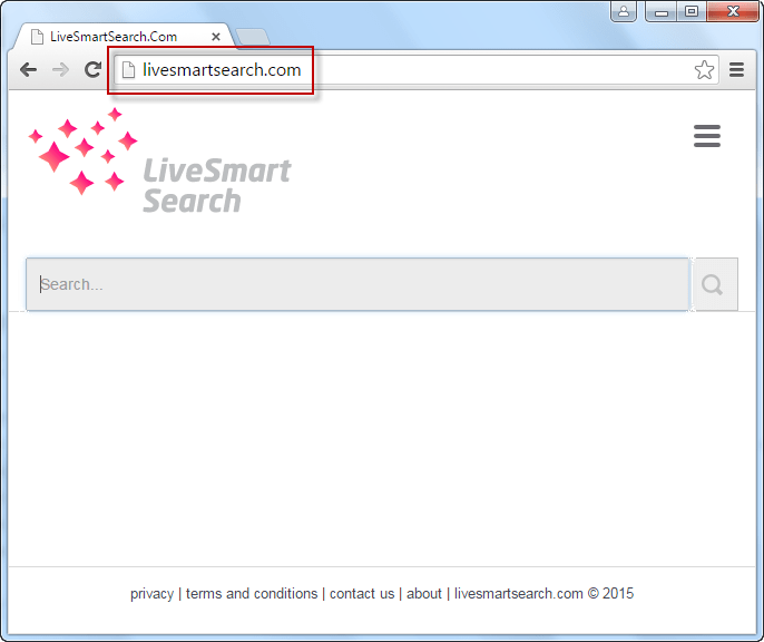 Livesmartsearch.com Search Bar Scrennshot