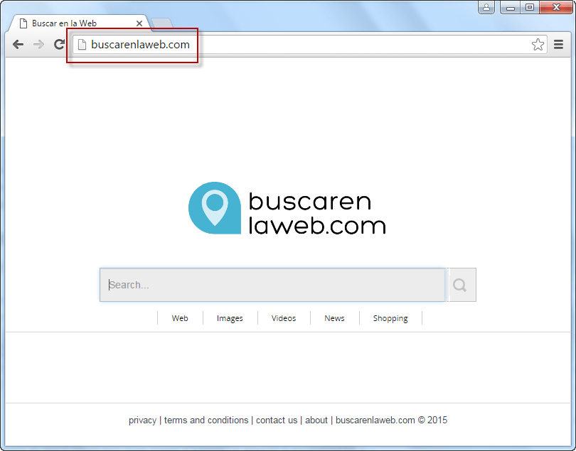Buscarenlaweb.com Search Bar Screenshot