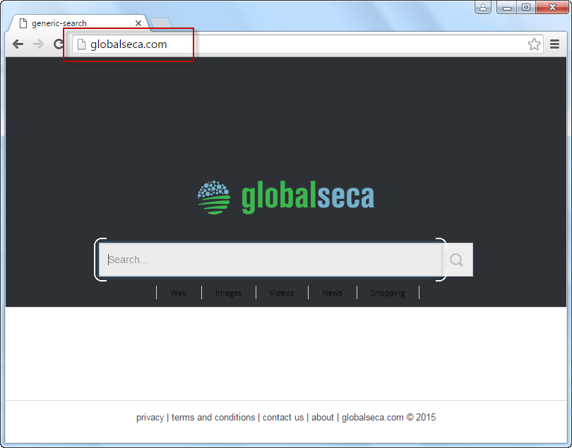 GlobalSeca.com Search Bar Screenshot