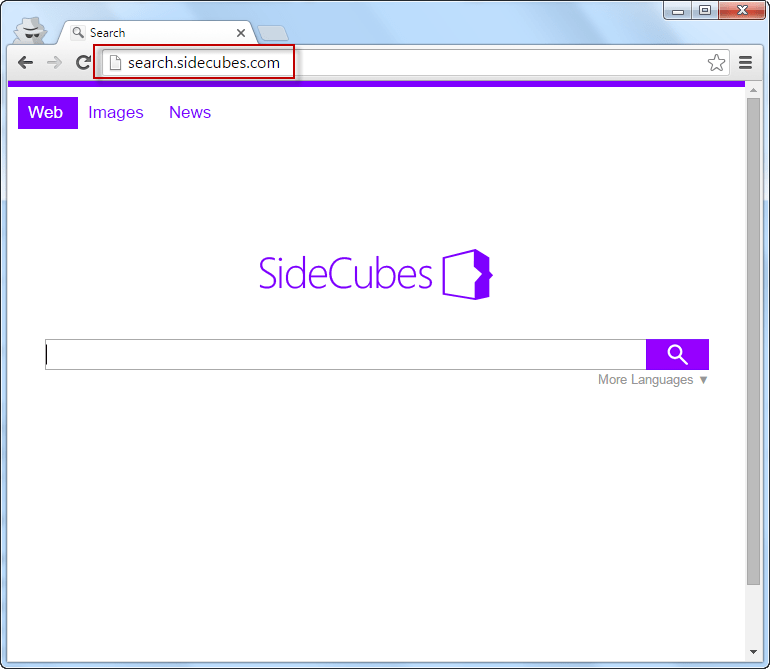 search.sidecubes.com search bar screenshot