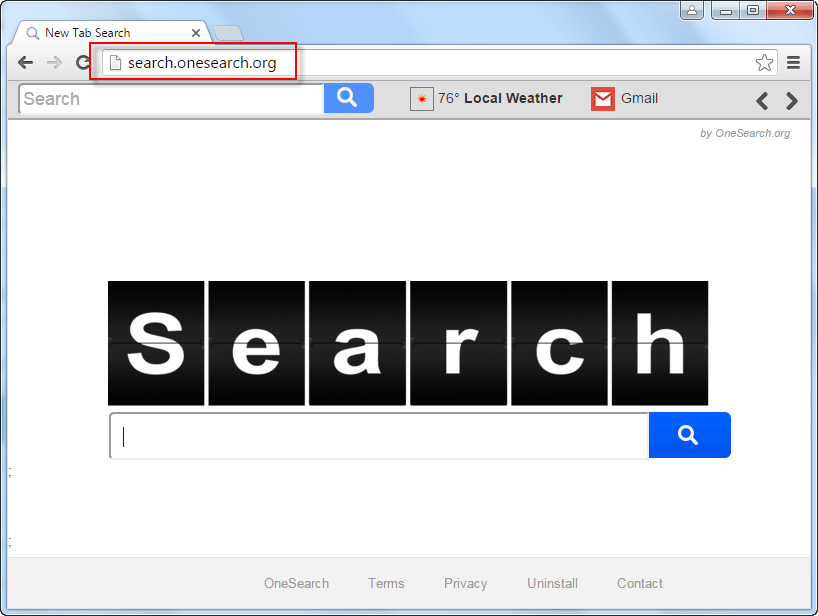 Search.onesearch.org Search Bar Screenshot