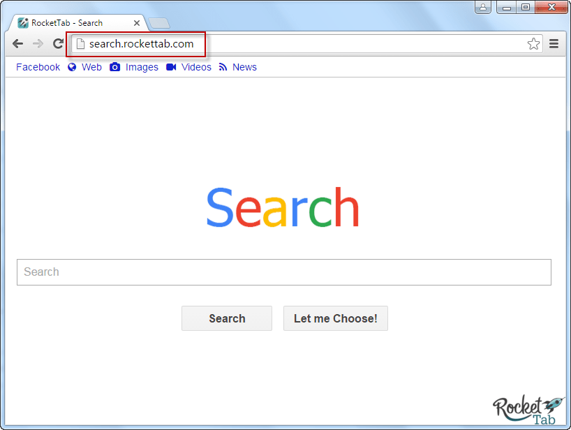 Search.rockettab.com Search Bar Screenshot