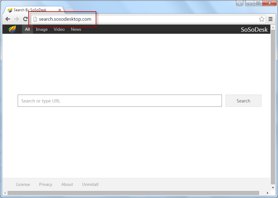 Search.sosodesktop.com Search Bar Screenshot