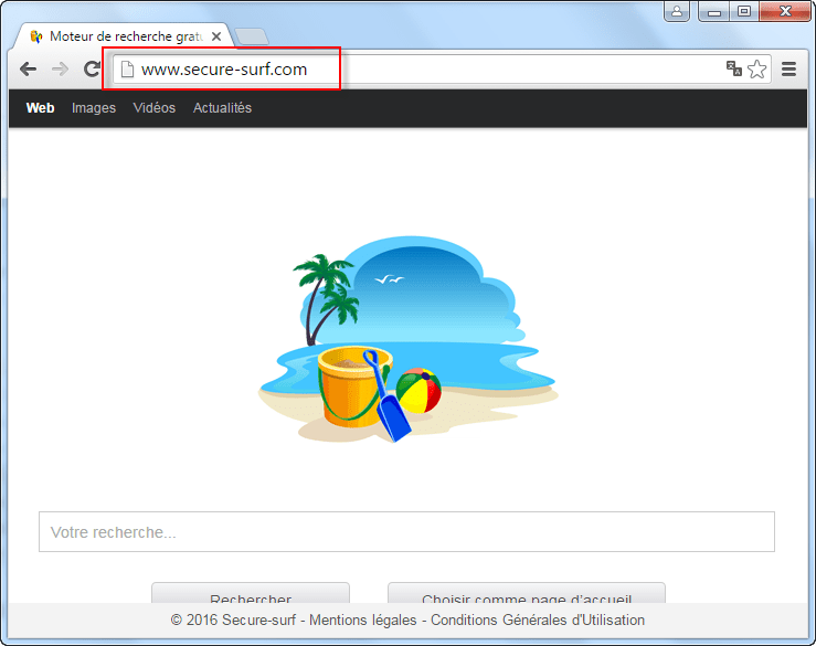Secure-surf.com Search Bar Screenshot