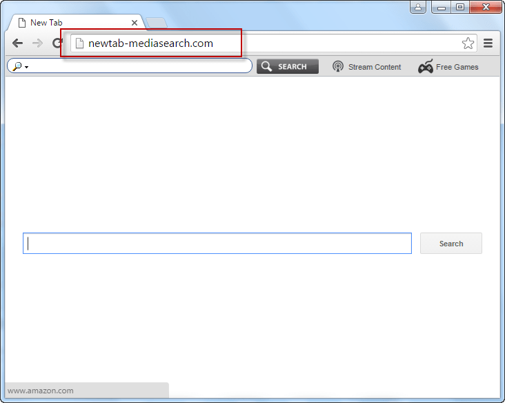 Newtab-mediasearch.com Search Bar Screenshot
