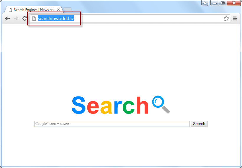 Searchinworld.biz Search Page Screenshot