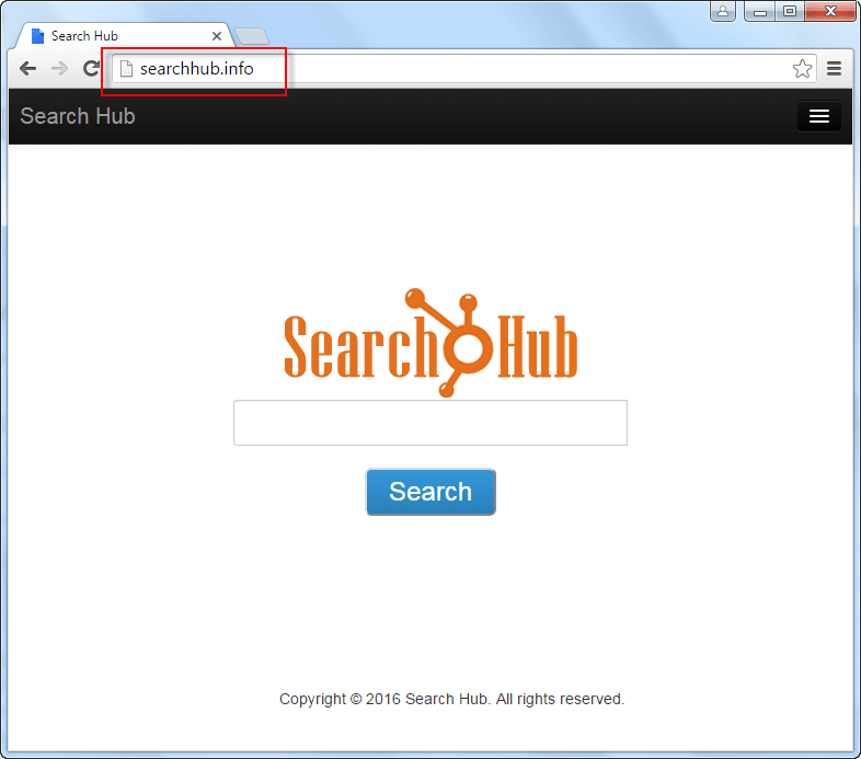 Searchhub.info Search Bar Screenshot