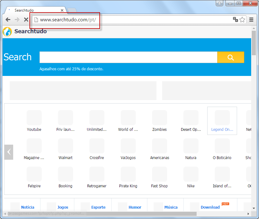 Searchtudo.com Search Bar Screenshot