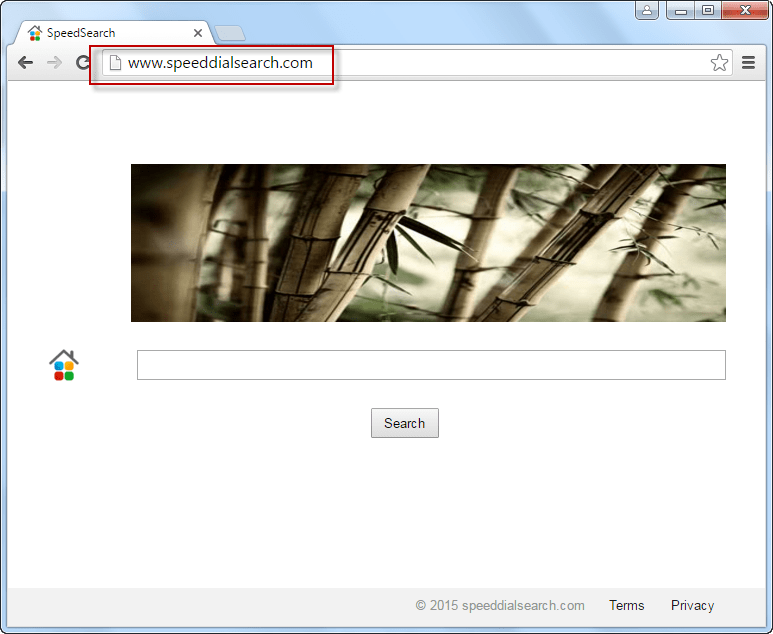 Speeddialsearch.com Search Bar Screenshot