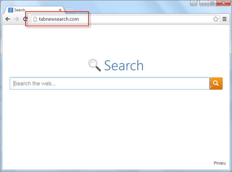 TabNewSearch.com Search Bar Screenshot