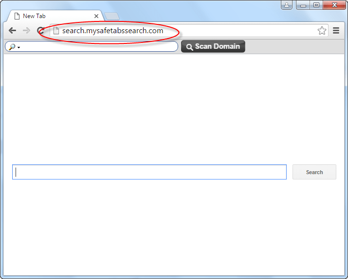 Search.mysafetabssearch.com Search Bar Screenshot