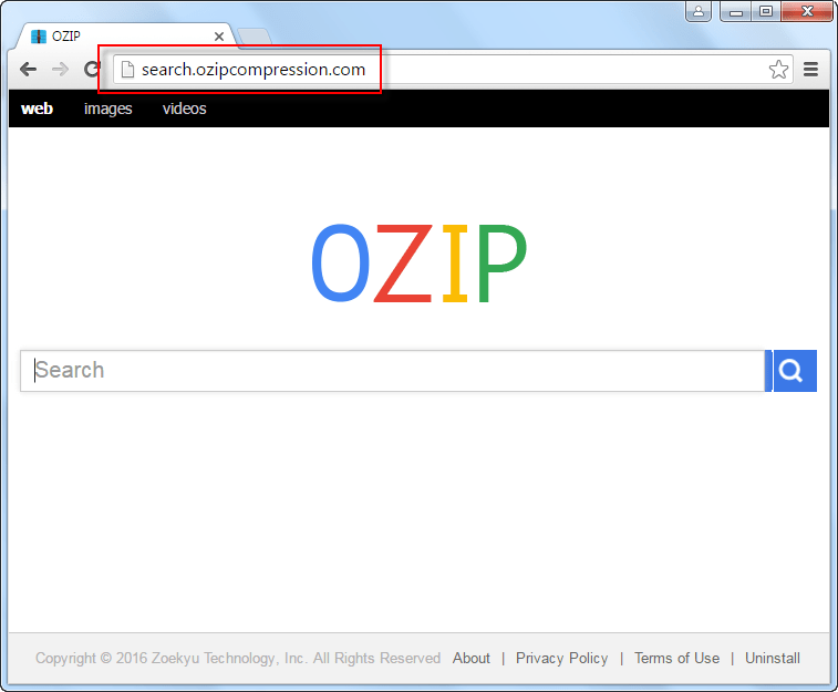 Search.ozipcompression.com Search bar Screenshot