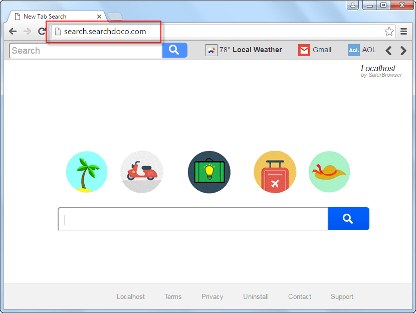 Search.searchdoco.com Search Bar Screenshot