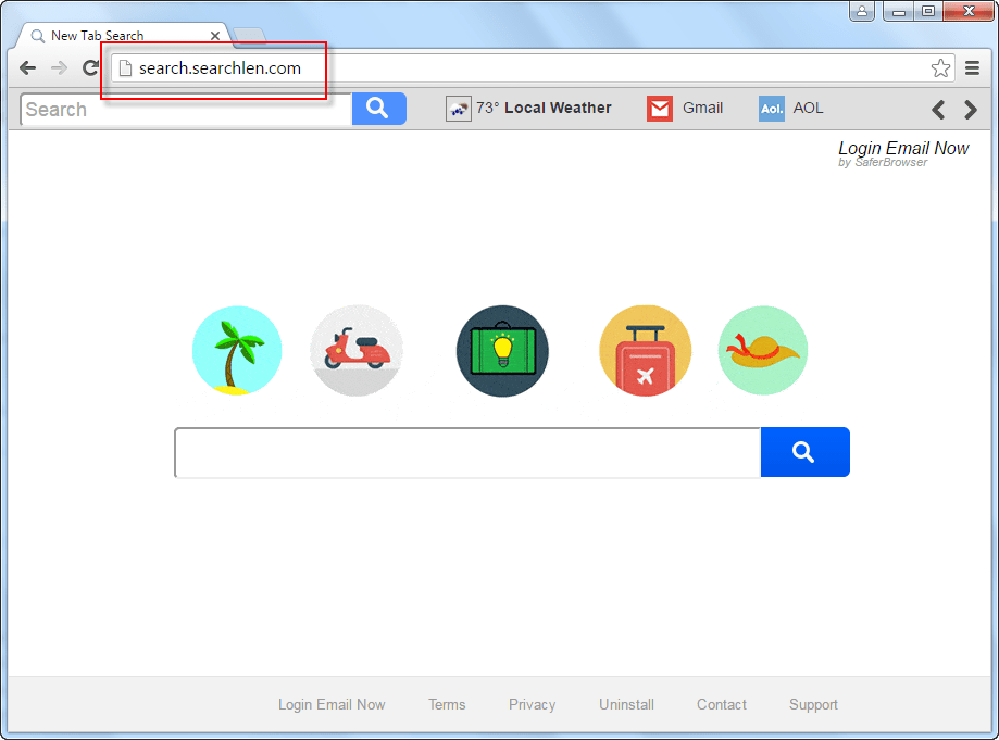 Search.searchlen.com Search Bar Screenshot