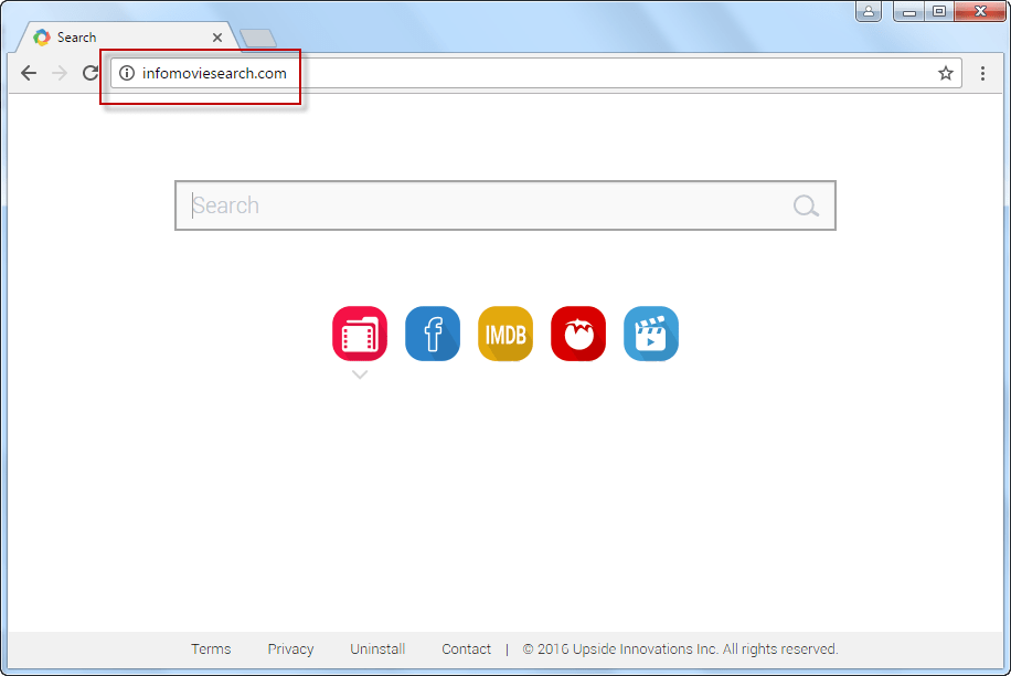 Infomoviesearch.com Search Bar Screenshot