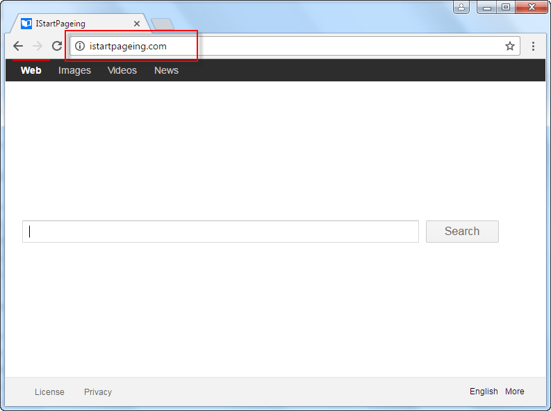 remove-istartpageing-com-search-bar