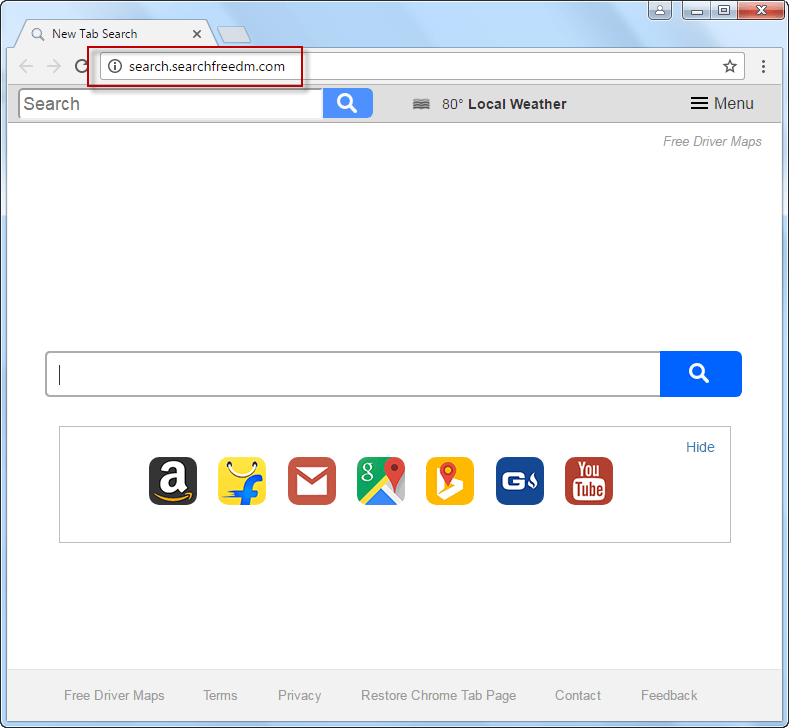 Search.searchfreedm.com Search Bar