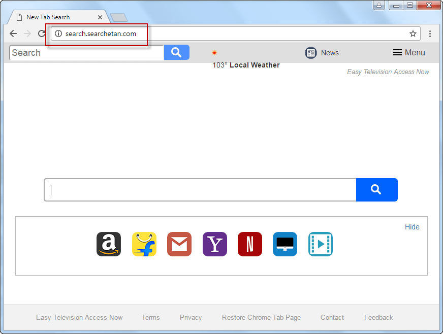 Search.searchetan.com Search Bar