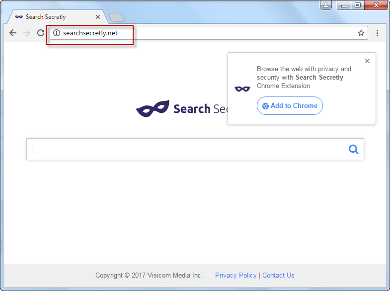 Searchsecretly.net Search Bar