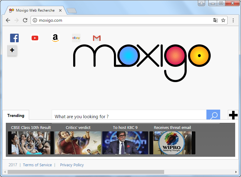 Moxigo.com Search Page