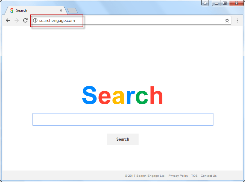 Searchengage.com Search Bar Screenshot