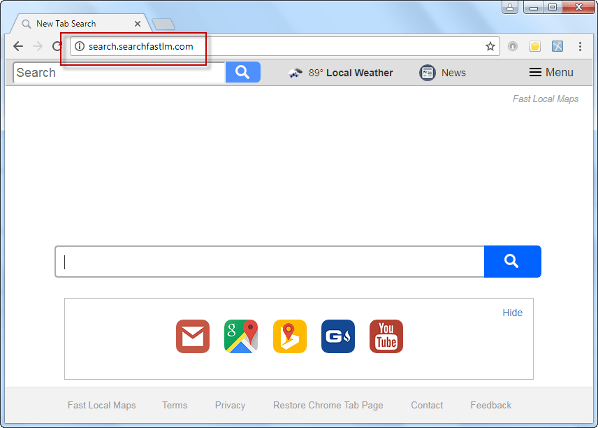Search.searchfastlm.com Search Bar Screenshot